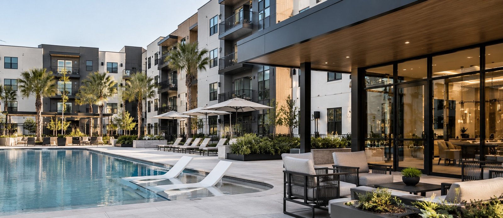 Modern multifamily property