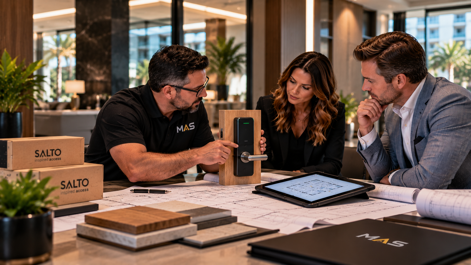 Field coordination for electronic access and connected building technology